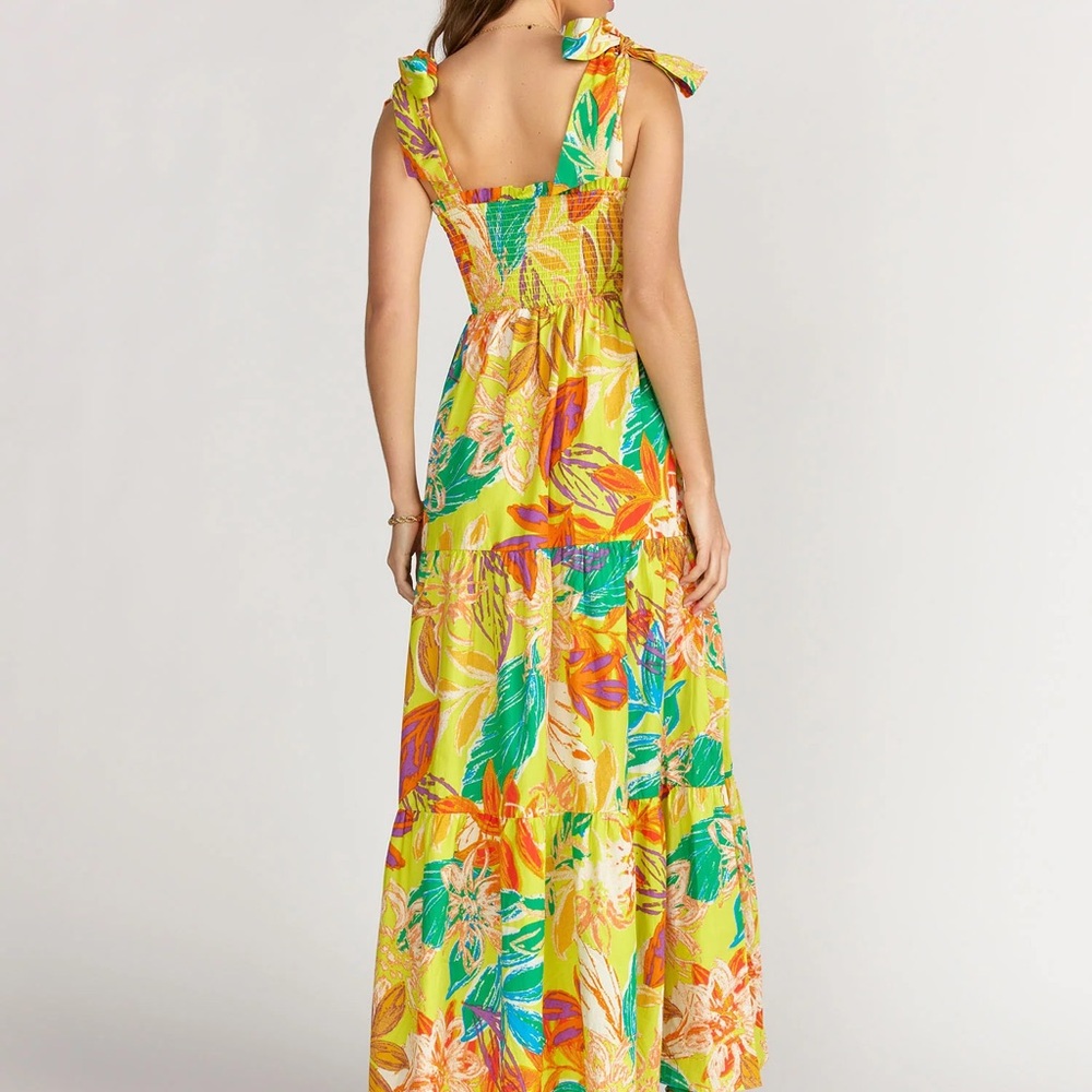 Flying Tomato Maxi Dress Women’s Medium Floral Leaf Colorful Vacation Beach